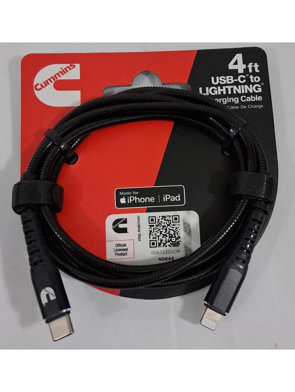 USB-C to LIGHTing Charging Cable for iPhone/iPad CMN4705 by CUMMINS Brand-NEW